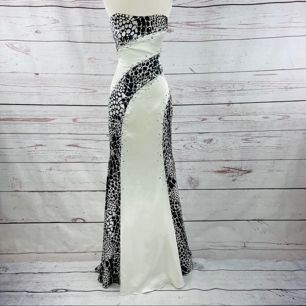 Night Moves animal print mermaid flare trumpet prom dress formal